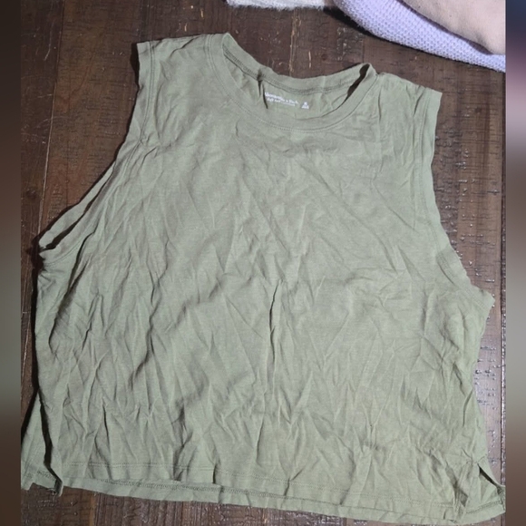 Abercrombie & Fitch Sage Green Muscle Tee - Picture 1 of 1